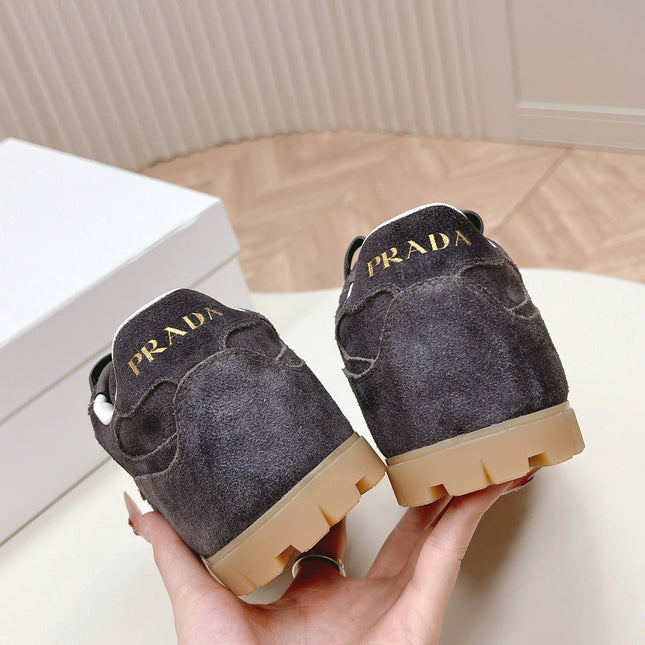 PRA FADED SUEDE SNEAKERS CHARCOAL