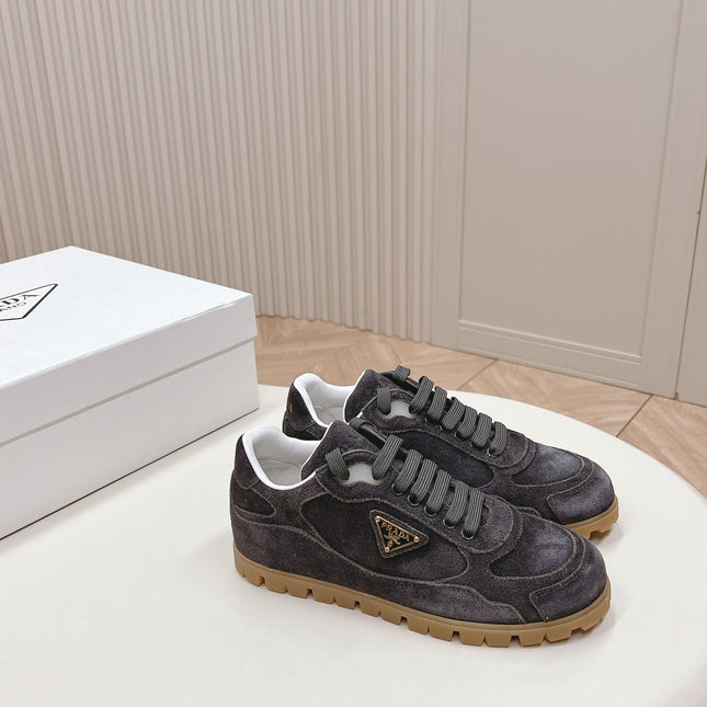 PRA FADED SUEDE SNEAKERS CHARCOAL