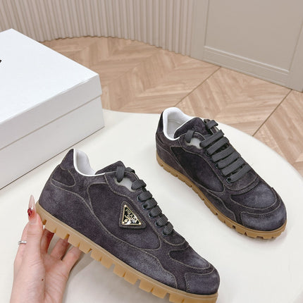 PRA FADED SUEDE SNEAKERS CHARCOAL