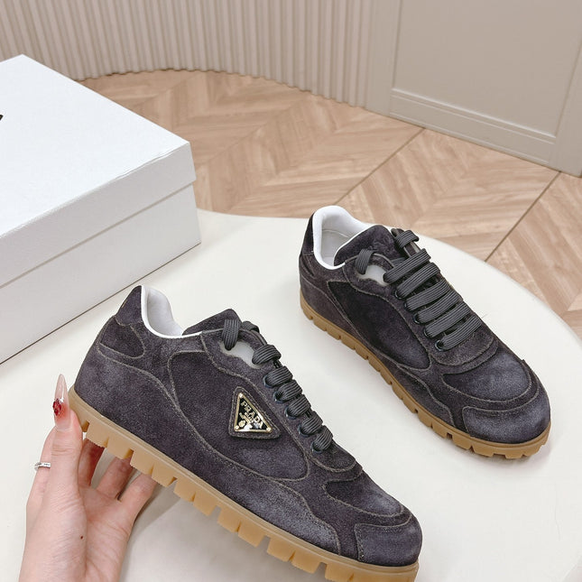 PRA FADED SUEDE SNEAKERS CHARCOAL