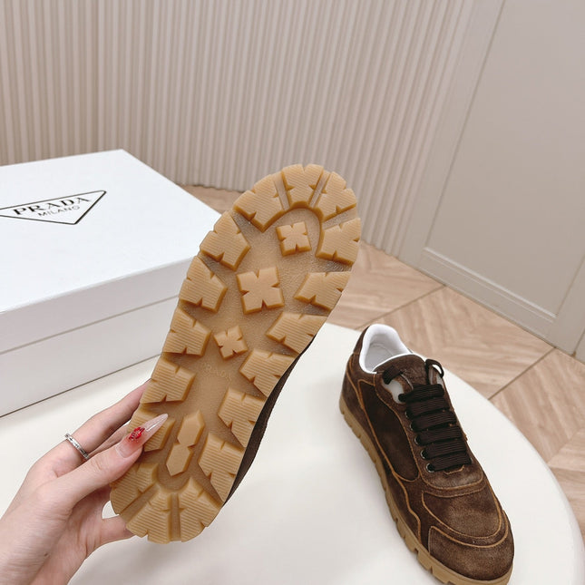 PRA FADED SUEDE SNEAKERS CHOCOLATE