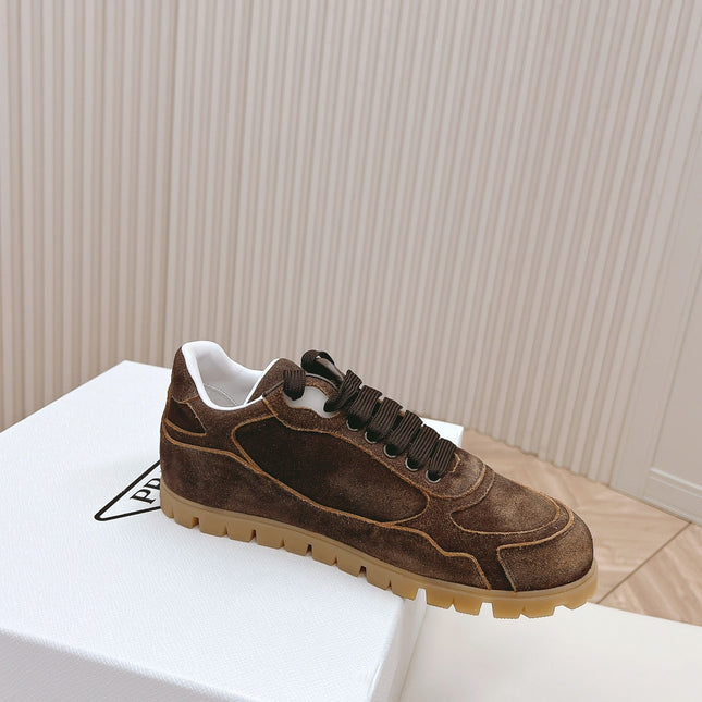 PRA FADED SUEDE SNEAKERS CHOCOLATE