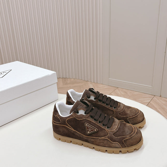 PRA FADED SUEDE SNEAKERS CHOCOLATE