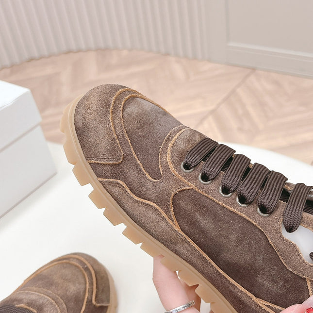 PRA FADED SUEDE SNEAKERS CHOCOLATE
