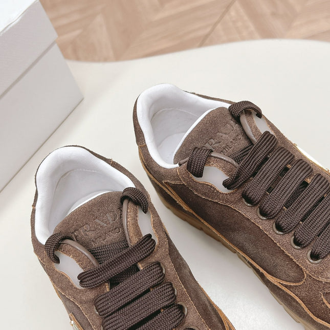 PRA FADED SUEDE SNEAKERS CHOCOLATE