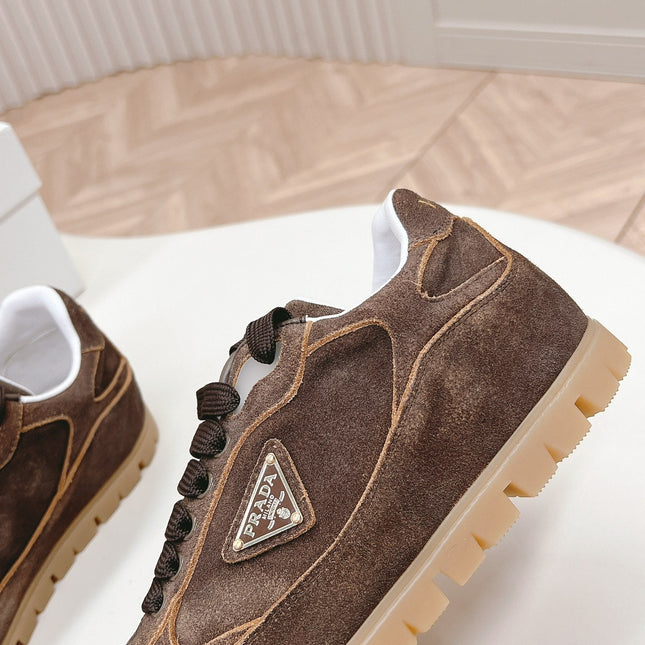 PRA FADED SUEDE SNEAKERS CHOCOLATE