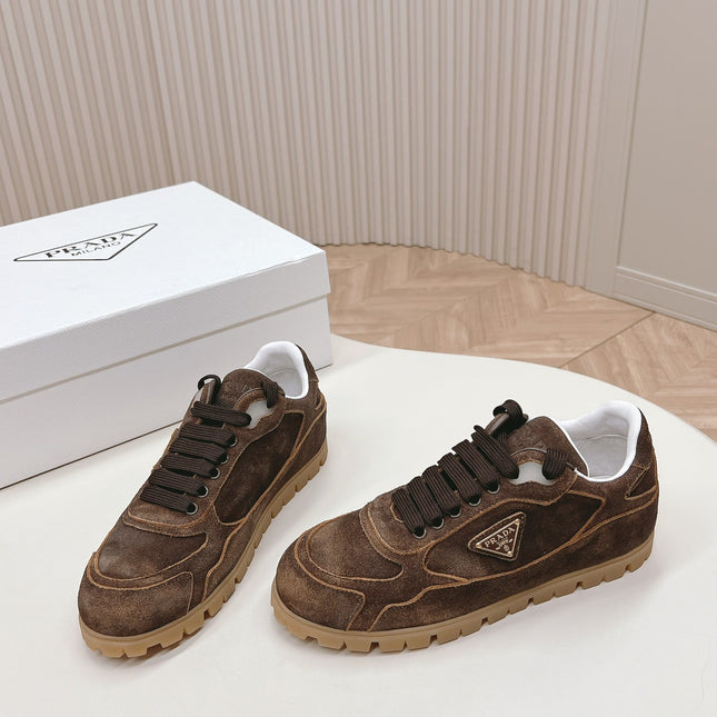 PRA FADED SUEDE SNEAKERS CHOCOLATE