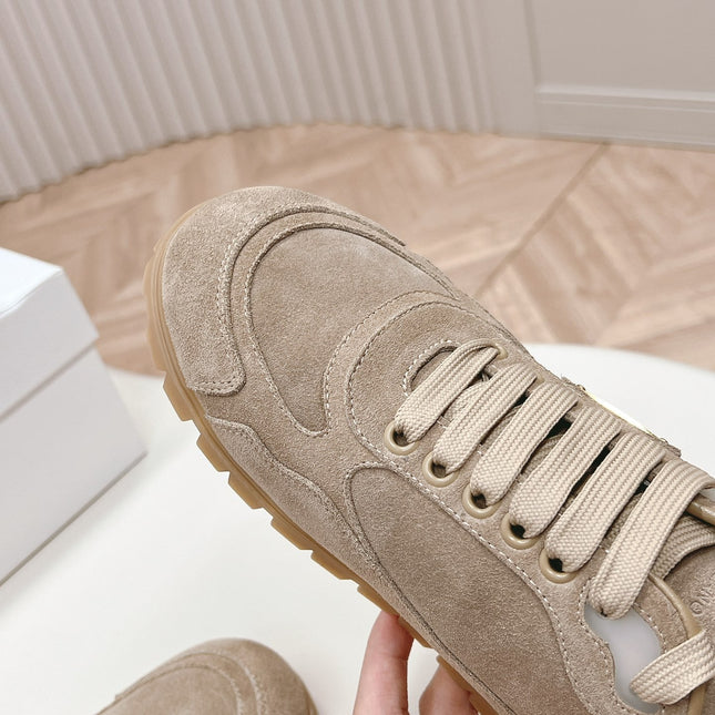 PRA FADED SUEDE SNEAKERS PEANUT