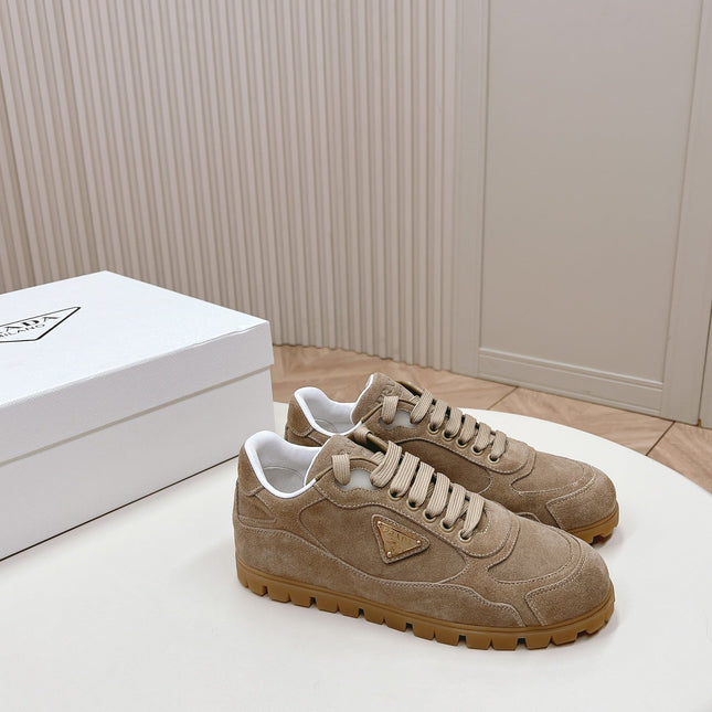 PRA FADED SUEDE SNEAKERS PEANUT