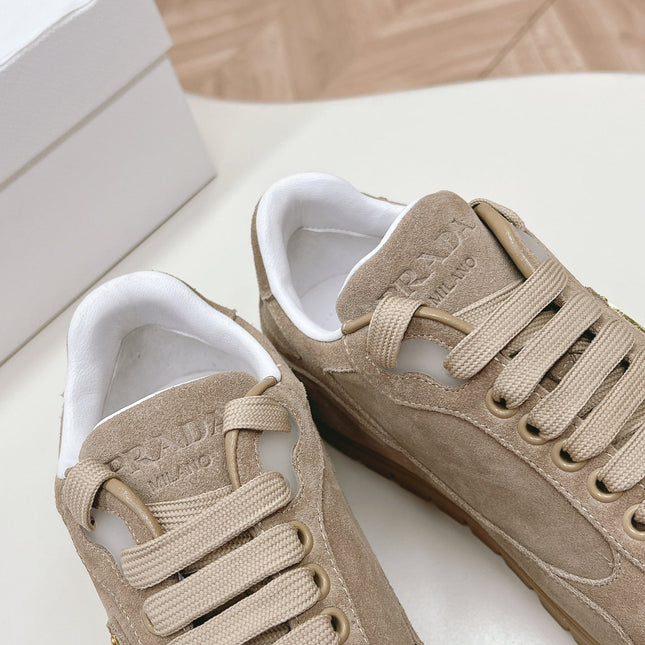 PRA FADED SUEDE SNEAKERS PEANUT