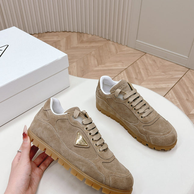PRA FADED SUEDE SNEAKERS PEANUT