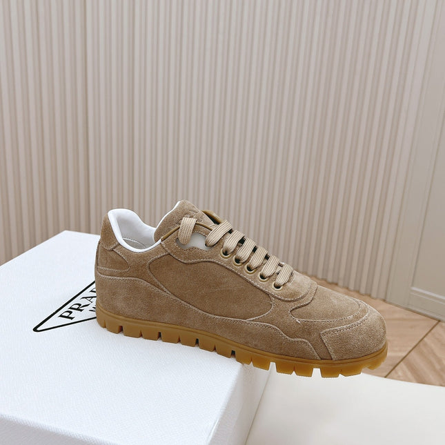 PRA FADED SUEDE SNEAKERS PEANUT