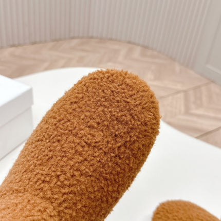 SNOW ANKLE BOOTS IN BRONZE BROWN SHEARLING