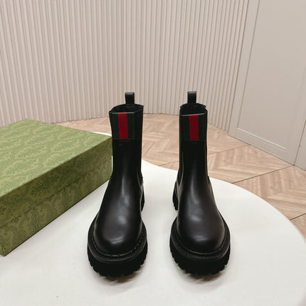 GG CLASSIC MARTIN BOOTS IN BLACK IMPORTED CALFSKIN