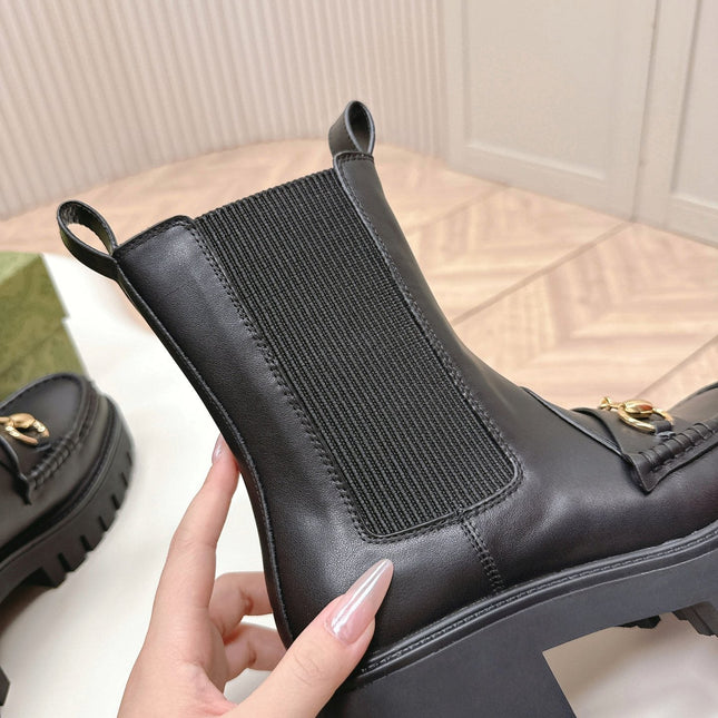 GG MARTIN HORSEBIT BOOTS IN BLACK IMPORTED CALFSKIN