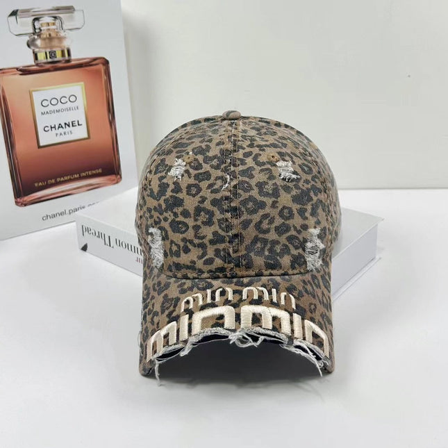 MM DISTRESSED EMBROIDERED BASEBALL CAP DENIM