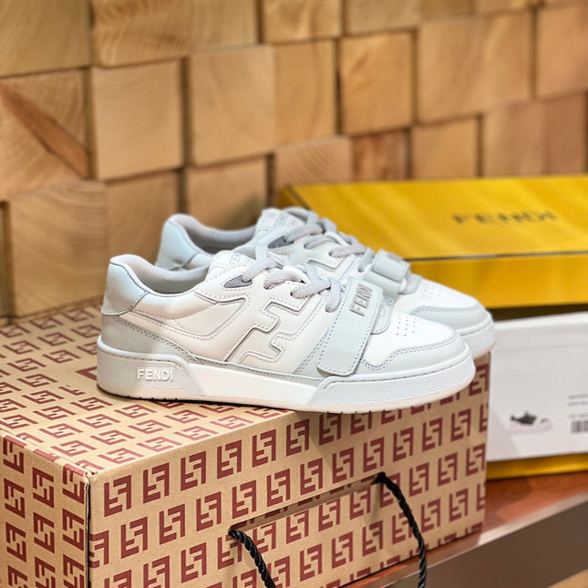 FENDI MATCH IN WHITE MIX LIGHT GREY CALFSKIN