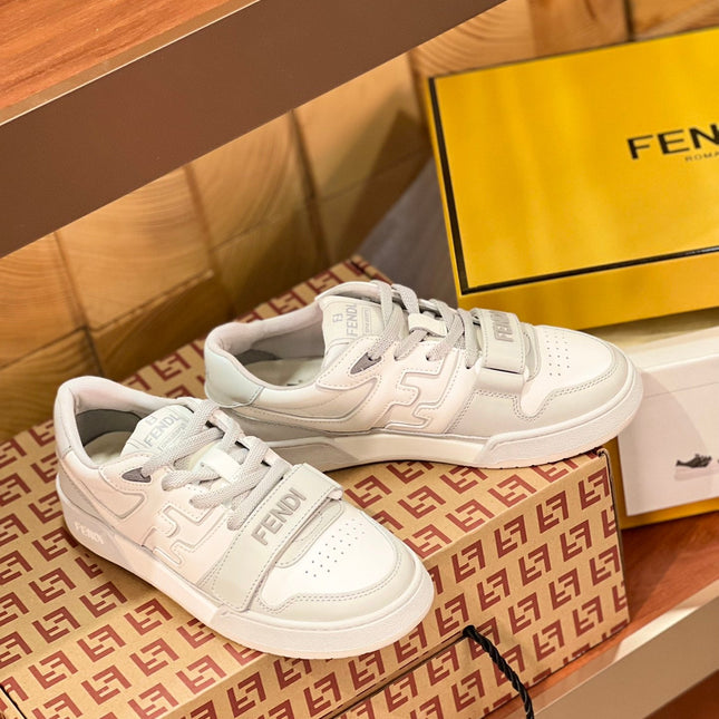 FENDI MATCH IN WHITE MIX LIGHT GREY CALFSKIN