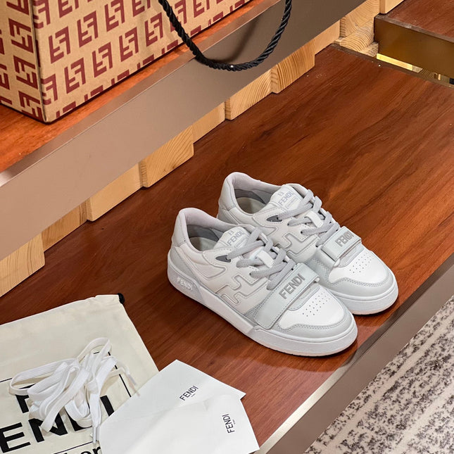 FENDI MATCH IN WHITE MIX LIGHT GREY CALFSKIN