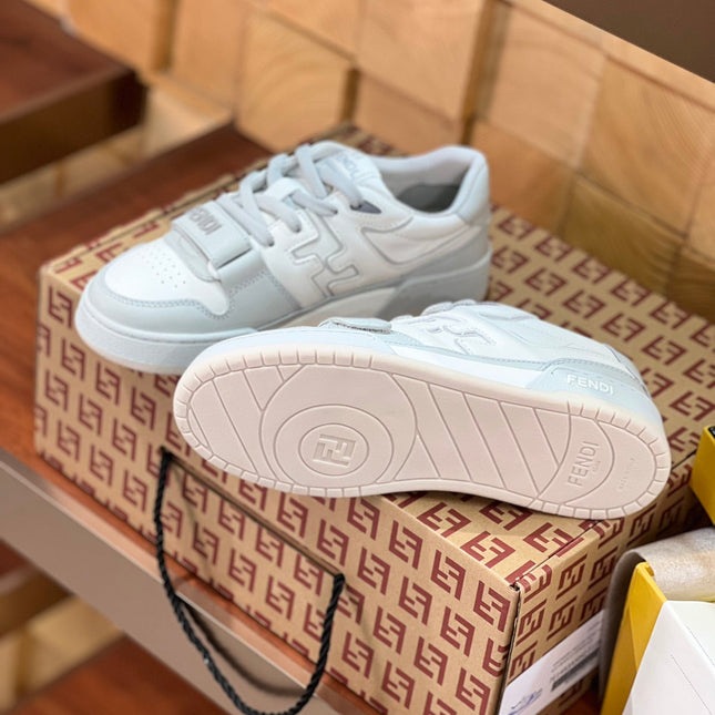 FENDI MATCH IN WHITE MIX LIGHT GREY CALFSKIN