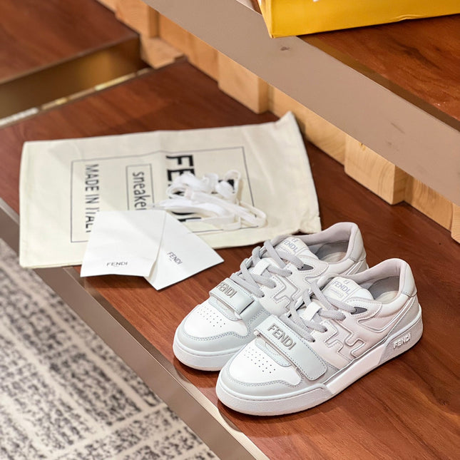 FENDI MATCH IN WHITE MIX LIGHT GREY CALFSKIN