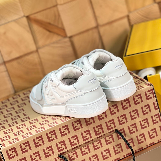 FENDI MATCH IN WHITE MIX LIGHT GREY CALFSKIN