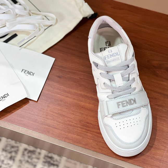 FENDI MATCH IN WHITE MIX LIGHT GREY CALFSKIN