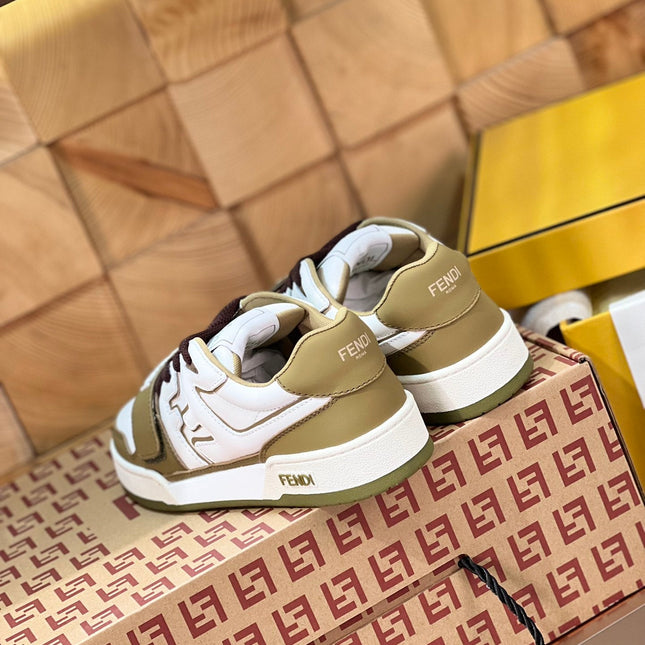 FENDI MATCH IN WHITE MIX OLIVE CALFSKIN