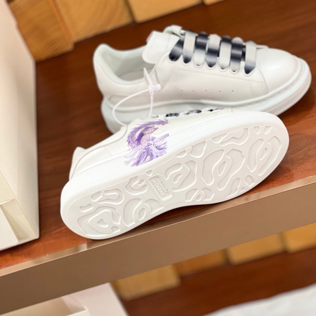 OVERSIZED SNEAKERS IN WHITE CALFSKIN MYTHIC PRINT