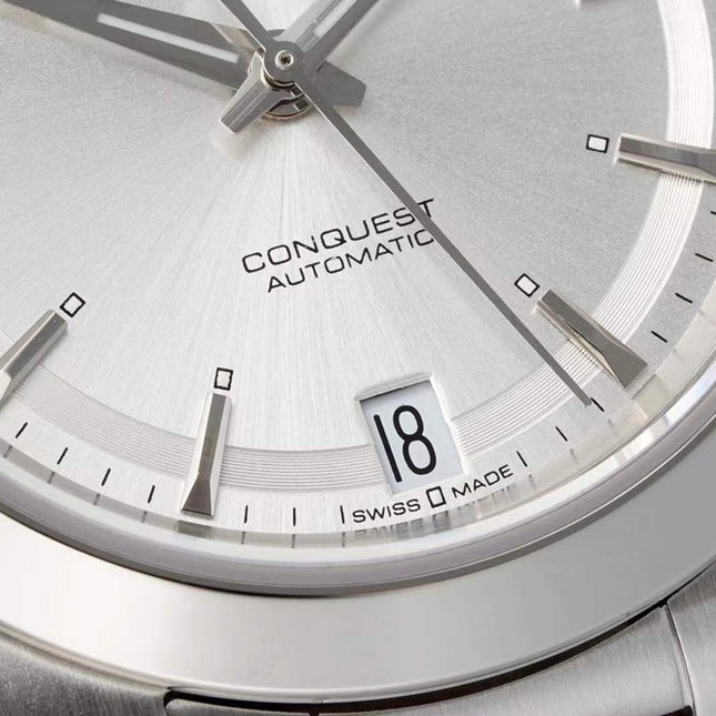 CONQUEST 34 MM WATCH SILVER CASE