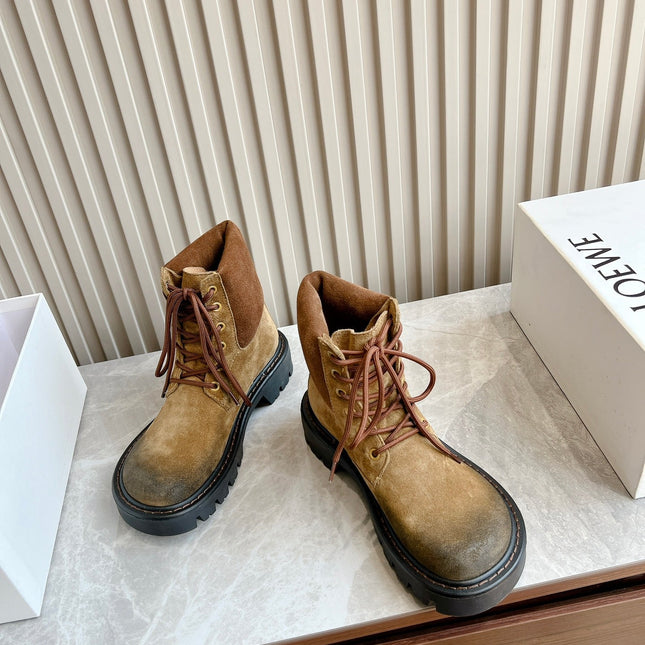 LW SIERRA COMBAT BOOT BROWN AND BLACK SUEDE