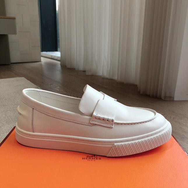 HM IKE SLIP-ON SNEAKER WHITE CALFSKIN