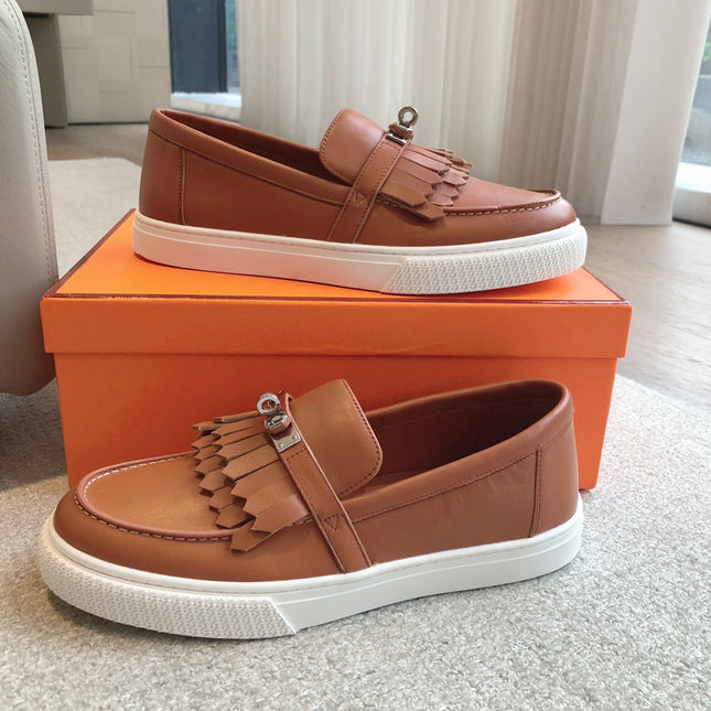 HM GAME SLIP-ON SNEAKER SIENNA WITH TASSEL CALFSKIN