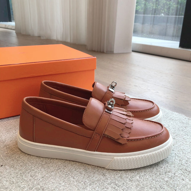 HM GAME SLIP-ON SNEAKER SIENNA WITH TASSEL CALFSKIN