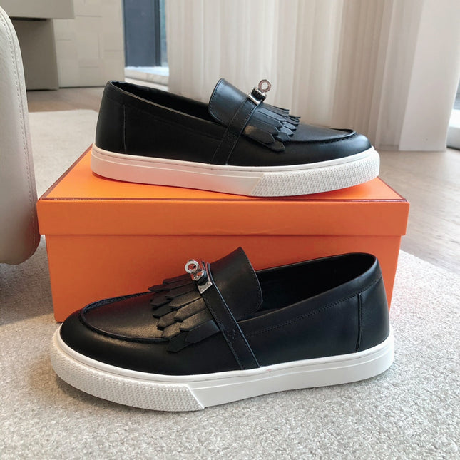 HM GAME SLIP-ON SNEAKER BLACK WITH TASSEL CALFSKIN
