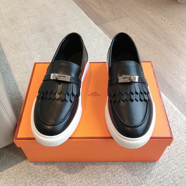 HM GAME SLIP-ON SNEAKER BLACK WITH TASSEL CALFSKIN