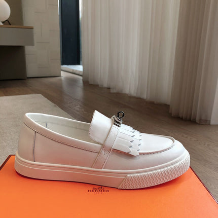 HM GAME SLIP-ON SNEAKER WHITE WITH TASSEL CALFSKIN