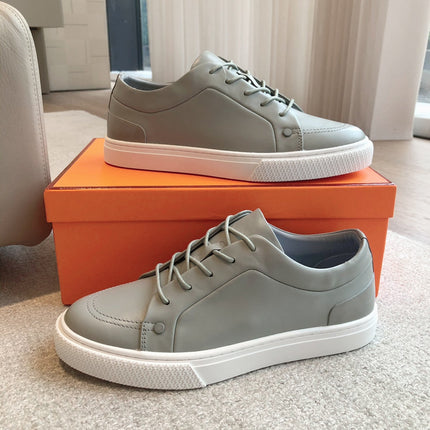IRWIN SNEAKER LIGHT GRAY CALFSKIN