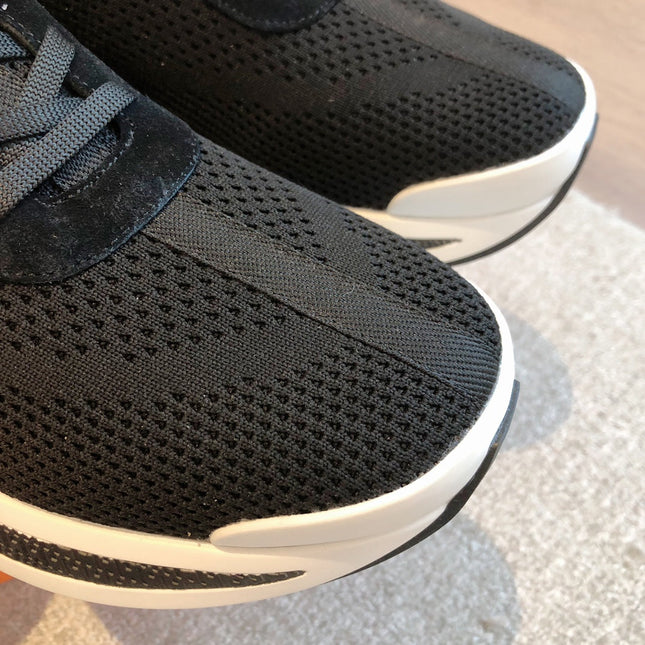 HEROS SNEAKER IN BLACK BREATHABLE MESH FABRIC