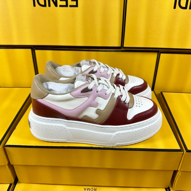 FENDI THICK-SOLDED SNEAKER IN COLORFUL LAMBSKIN