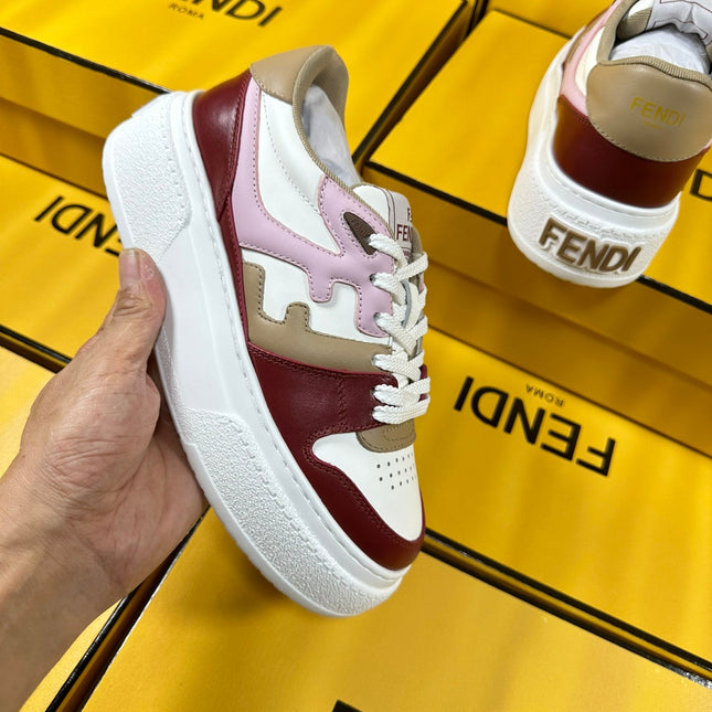 FENDI THICK-SOLDED SNEAKER IN COLORFUL LAMBSKIN