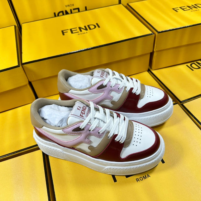 FENDI THICK-SOLDED SNEAKER IN COLORFUL LAMBSKIN