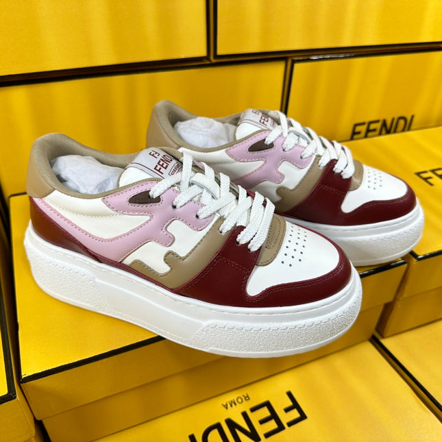 FENDI THICK-SOLDED SNEAKER IN COLORFUL LAMBSKIN