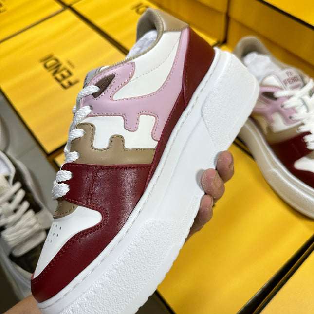 FENDI THICK-SOLDED SNEAKER IN COLORFUL LAMBSKIN