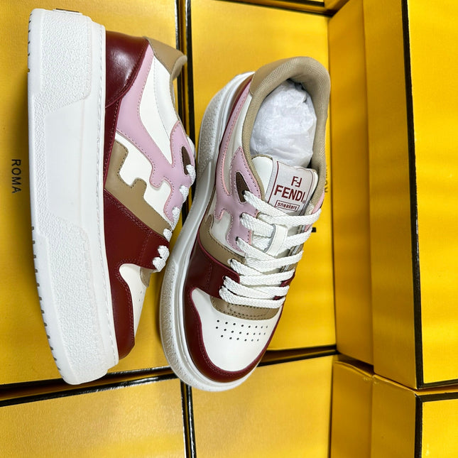 FENDI THICK-SOLDED SNEAKER IN COLORFUL LAMBSKIN