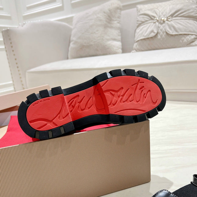 CHELSEA BOOT LUG 30MM IN BLACK GLOSSY CALFSKIN