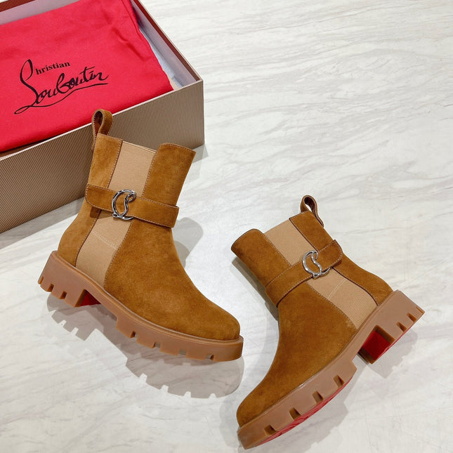 CHELSEA BOOT LUG 30MM IN BROWN SUEDE