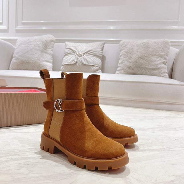 CHELSEA BOOT LUG 30MM IN BROWN SUEDE