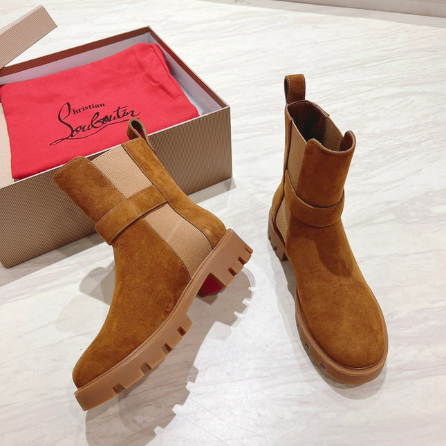 CHELSEA BOOT LUG 30MM IN BROWN SUEDE