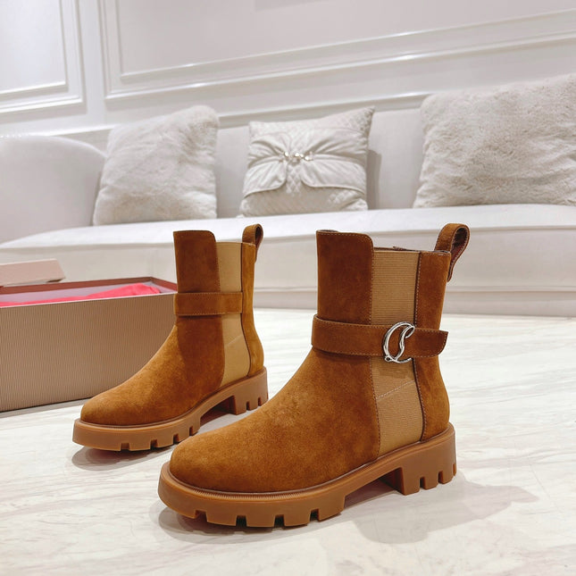 CHELSEA BOOT LUG 30MM IN BROWN SUEDE